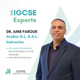 Dr. Amr Farouk — Arabic O.L. & A.L. instructor at Aspire