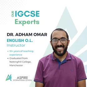 Dr. Adham Omar — English O.L. instructor at Aspire