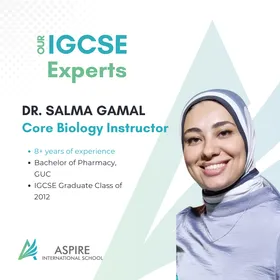 Dr. Salma Gamal — Core Biology instructor at Aspire