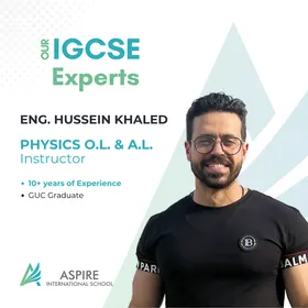 Eng. Hussein Khaled — Physics O.L. & A.L. instructor at Aspire