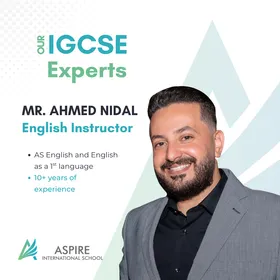 Mr. Ahmed Nidal — English AS & First Language instructor at Aspire