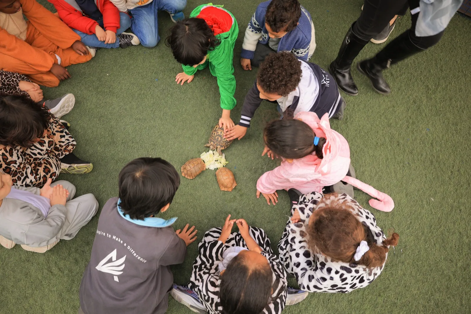 Students on a farm visit at Aspire International School