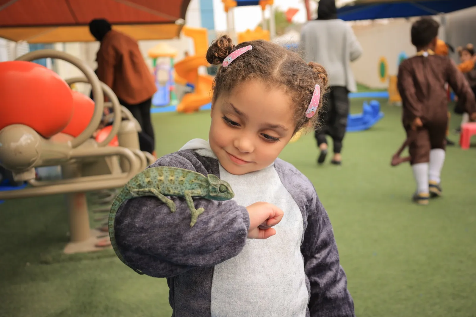 Students at a community event at Aspire