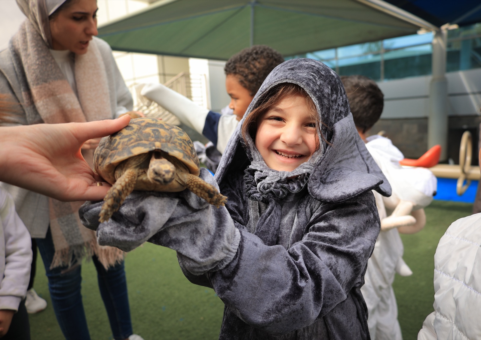 Students learning outdoors at Aspire