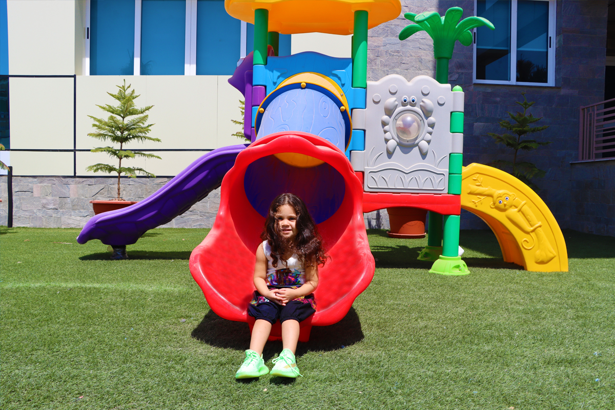 Children using the playground