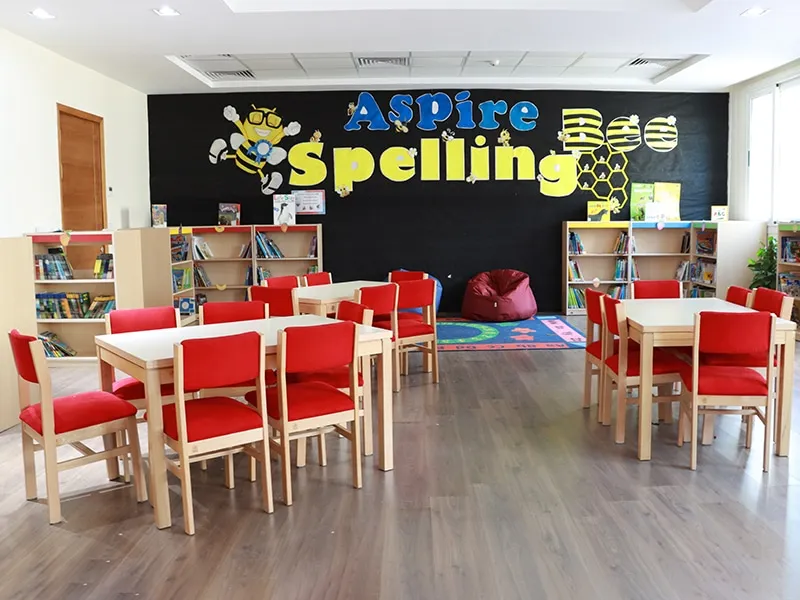 Students reading and studying in the Aspire library